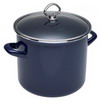 CHANTAL 33-200S Enamel-On-Steel 5-Quart Stockpot with Glass Lidblue