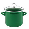 CHANTAL 33-200S Enamel-On-Steel 5-Quart Stockpot with Glass Lidgreen