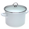 CHANTAL 33-200S Enamel-On-Steel 5-Quart Stockpot with Glass Lid White