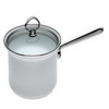 CHANTAL 35-200S Enamel-On-Steel 3-Quart Saucepan with Tempered Glass Lidwhite