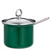 CHANTAL 35-200S Enamel-On-Steel 3-Quart Saucepan with Tempered Glass Lidgreen