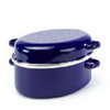 CHANTAL 60-42NX Enamel-On-Steel 11-Quart Roaster/Broilerblue