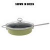 CHANTAL 34-260S Enamel-on-Steel Surface Saute w/ Lid - BLUE (Shown in Green)