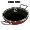 CHANTAL 825-300 Copper Fusion 11.5inch Chef's Pan with Lid - Chili Red