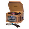 Crosley CR248-OA Songwriter CD Recorder Nostalgia Turntable Stereo System (Oak)