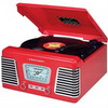 Crosley CR711RE Nostalgia Autorama Turntable/AM/FM Mini System (Red)