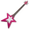 DAISY ROCK Star Style Bass Guitar - Atomic Pink