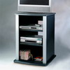 ELITE EL149S - 29-inch TV Stand (Charcoal with Silver Accents)