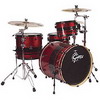 GRETSCH CC-M024 Club Mod 4pc Drum Set Black Stripe Over Red Sparkle -