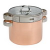 Bodum K10029-27 Chef 8-Quart Copper Pasta Pot With Stainless Steel Strainer Insert & Glass Lid