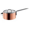 Bodum K10037-27 Chef 3-1/5-Quart Copper Saucepan With Glass Lid & Helper Handle