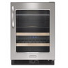 KitchenAid KBCS24RSSS - Refridgerator Under Counter Wine -Stainless Steel(shown in S S w/ black cabinet)