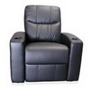 Lovan Lovan Gallant Home Theater Seat in Black Italian Leather (Single Full Chair)