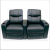 Lovan LGABL2S -Matinee Theater Seats (Black Leather)