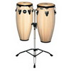 MEINL 10-inch & 11-inch Headliner Wood Conga Set with Tripod Stand - Natural Wood