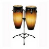 MEINL 10-inch & 11-inch Headliner Wood Conga Set with Tripod Stand - Vintage Sunburst