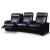 SHARUT FURNITURE 9913-3 Premier Max Home Theater Seating - All Black Leather 3 Seater With Storage