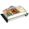 Broil King TBS-3SP Triple Buffet Server with Plastic Lids 25.25x15.25